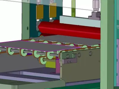 Paper and Cardboard Sheet Film Lamination Machine 3D CAD Model  3D model