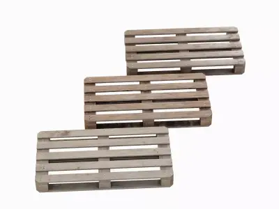 Wooden Pallet Set 3D model