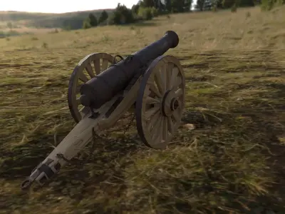 old cannon  Low-poly 3D model purchase