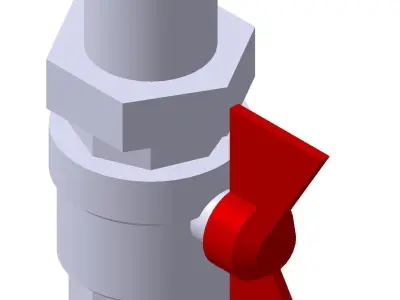 Ball Valve Bugatti 322 1 inch 3D model