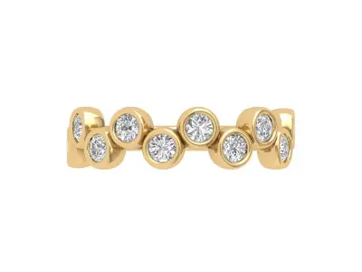 Solitaire Engagement Ring 3D print model 36