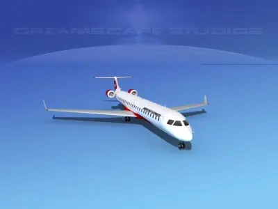 Bombardier CRJ1000 Monterey Express 3D model