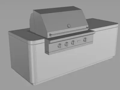 Barbecue outdoor grill 3D model
