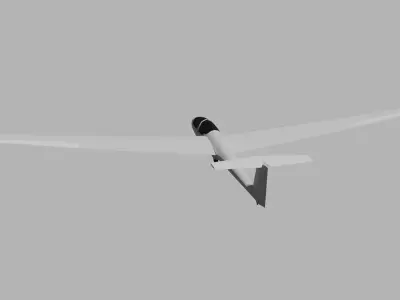 Schleicher Ask 21 Glider Low-poly 3D model