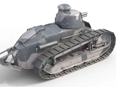 Renault FT17 Light Tank Low-poly 3D model