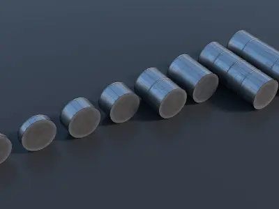 Modular Ventilation Pipes PBR Low-poly 3D model