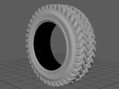 tire model Low-poly 3D model