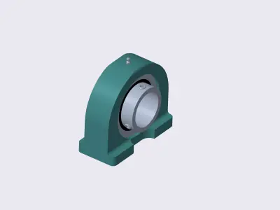 Ball Bearing  Cast Iron Bottom Mount Free 3D model