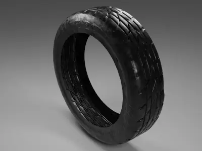 Car Tire Textured 3D model