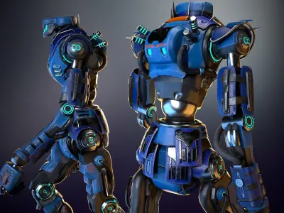 Sci-fi mech 00 Low-poly 3D model