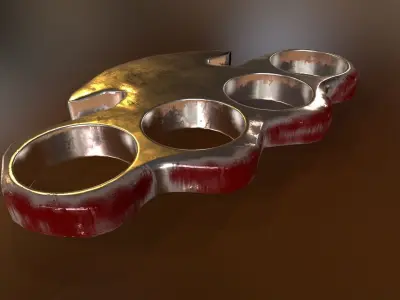 Metal Punch Ring Low Poly Low-poly 3D model