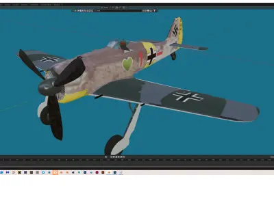 FW-190 A Free 3D model