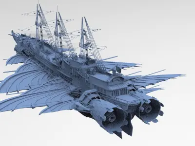 Airship Huge Ship 3D model