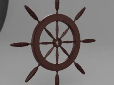 Ship wheel 1 3D model