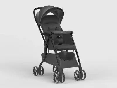 Baby stroller 3D model 3D model 7