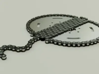  Chain stingray decor 3D model