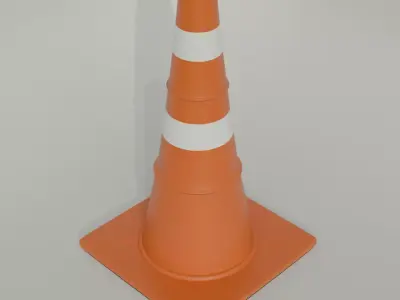 Traffic Cone Low-poly 3D model purchase