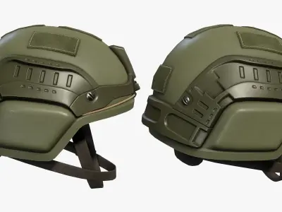 Helmet Low-poly 3D model 11