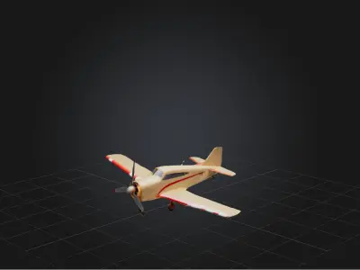 Model airplane Low-poly 3D model