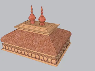 indian temple dome 3D model purchase