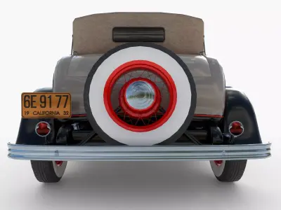 1932 Ford Model 18 Sports Coupe Low-poly 3D model