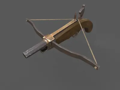 Bow gun Low-poly 3D model