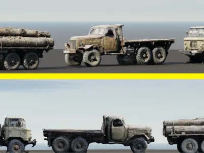 Soviet Truck Pack 3D model