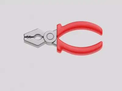 Pliers cartoon Low-poly 3D model