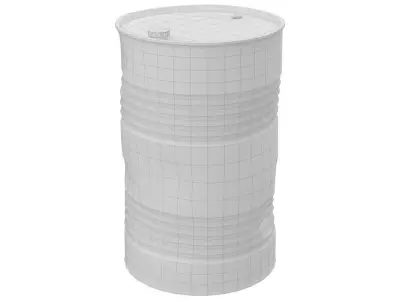 Barrel 2 Lowpoly rusty oil Low-poly 3D model