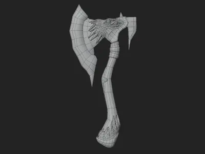 Stylized Axe  DEViL AXE  Low-poly 3D model