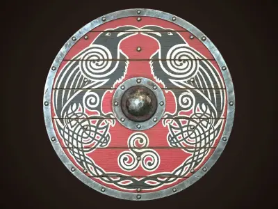 Viking Shield 31 Low-poly 3D model