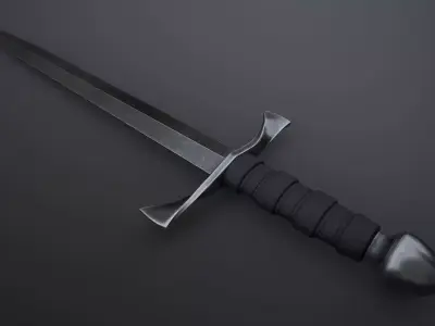 Sword Hilt Dagger Low-poly 3D model