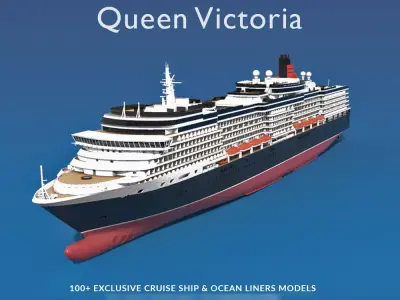 MS Queen Victoria Cunard cruise ship printable model 3D print model