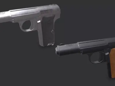 Astra 300 Semi-automatic Pistol Low-poly PBR Low-poly 3D model