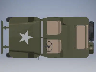 Jeep military truck 3D model