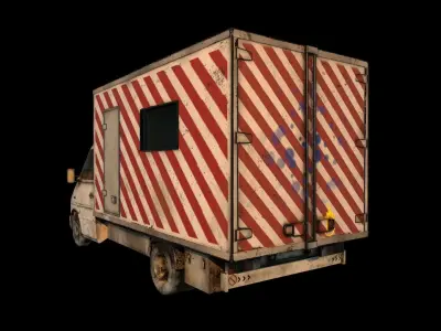 PBR Cargo Truck Low-poly 3D model