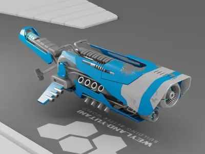 sci-fi scooter 3D model purchase