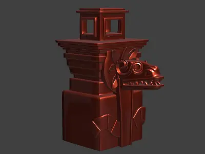 Aztec Ancient Totem - Highly Detailed 3D Model 3D model