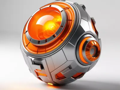 Futuristic Plasma Grenade 3D Model 3D model purchase