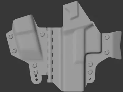 TREX Sidecar Holster For Flux Raider High Poly Camo PBR 3D model