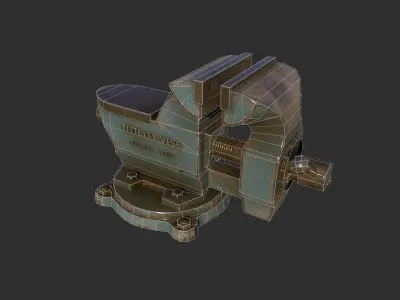Utility Bench Vise Low-poly 3D model