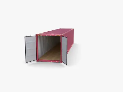 40ft Shipping Container Tex v1 3D model