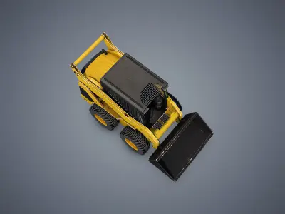 Skid-Steer Loader Low-poly 3D model