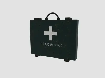 First aid kit Low-poly 3D model