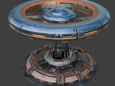 Sci-Fi Teleportation Platform 3D Model Low-poly 3D model