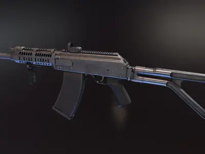 Saiga 12 Custom Low-poly 3D model purchase