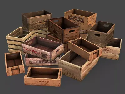 Old Wooden Crates Pack