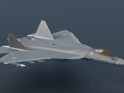 Su 57 Fighter jet 3D model