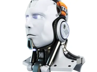 Head cyborg 3d model 3D model