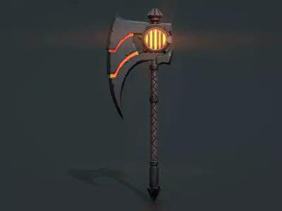 Battle Chimpey Axe Stylized Low-poly 3D model